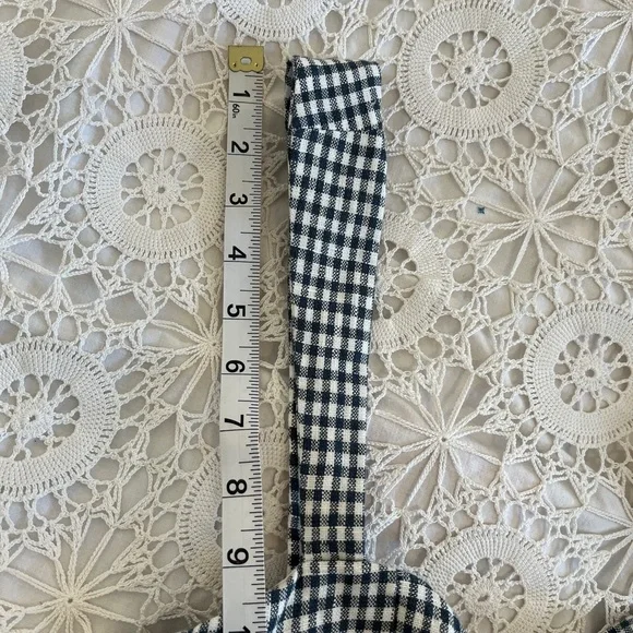 Reformation green gingham peplum bustier sleeveless tank top - Picture 9 of 12